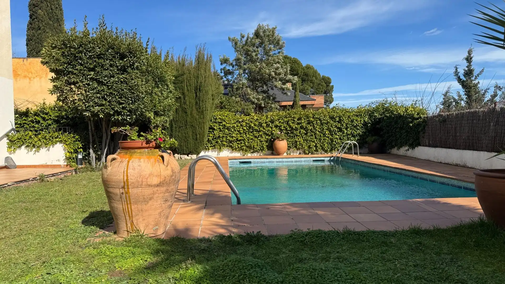Swimming pool of Houses for sale in Sant Cugat del Vallès  with Heating, Private garden and Parquet flooring