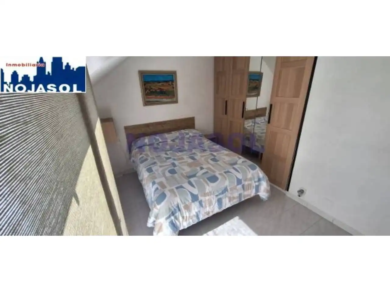 Schlafzimmer von Dachboden zur Miete in Noja mit Heizung, Terrasse und Möbliert
