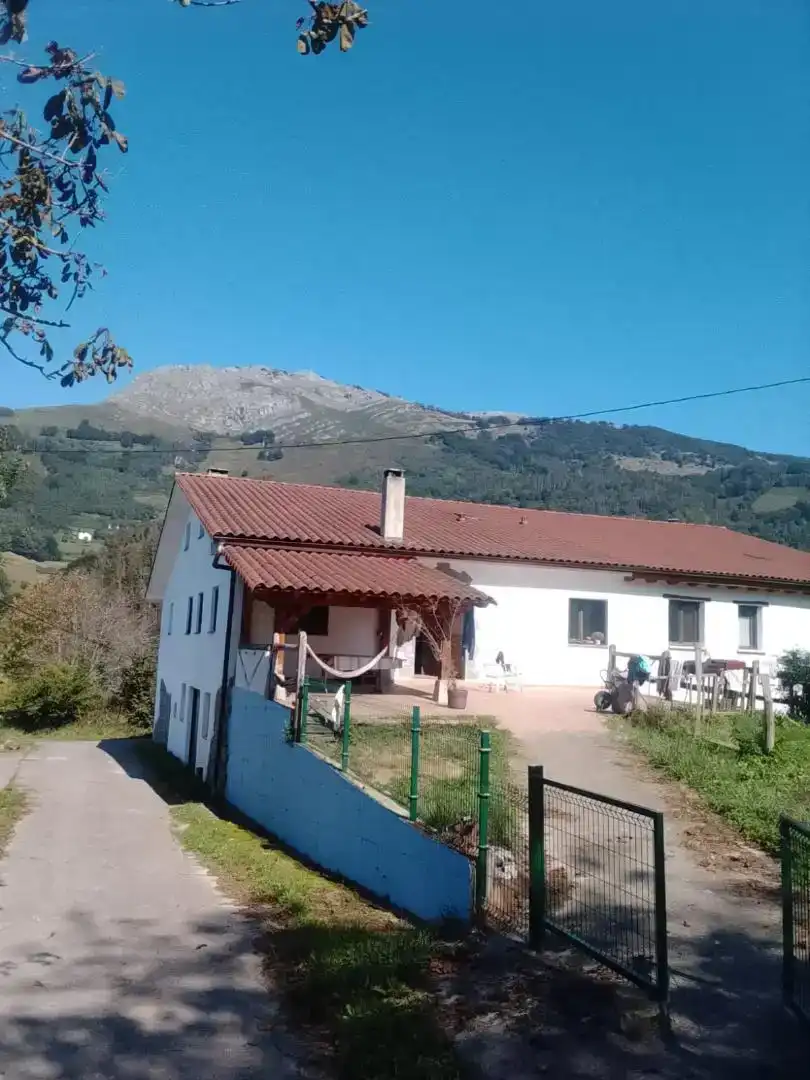 Vista exterior de Finca rústica en venda en Errezil amb Jardí privat, Traster i Moblat