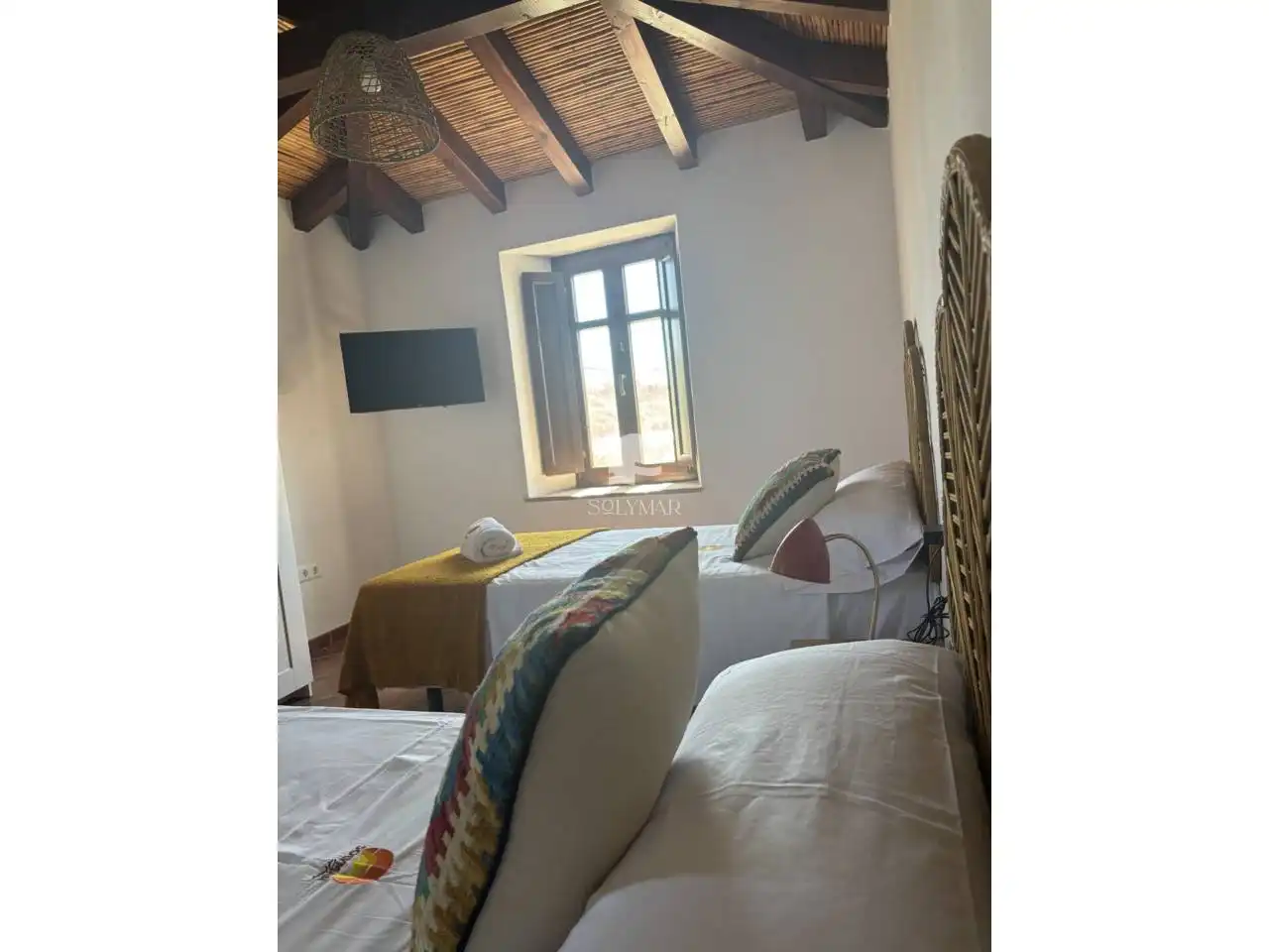 Dormitori de Finca rústica de lloguer en Vélez-Málaga amb Aire condicionat, Terrassa i Moblat