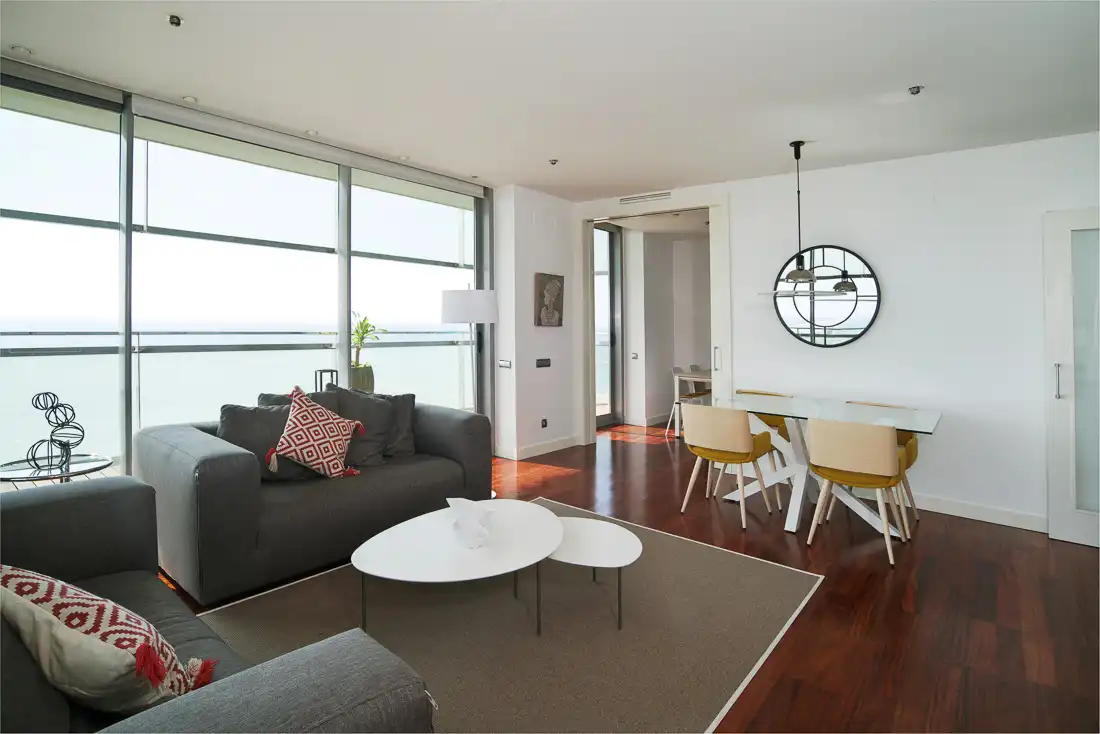 Sala de estar de Piso en venta en Barcelona con Calefacción y Piscina