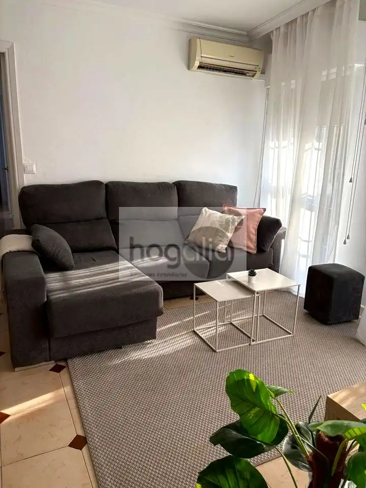 Living room of Flat for rent in Sevilla  with Air Conditioner, Furnished and Balcony