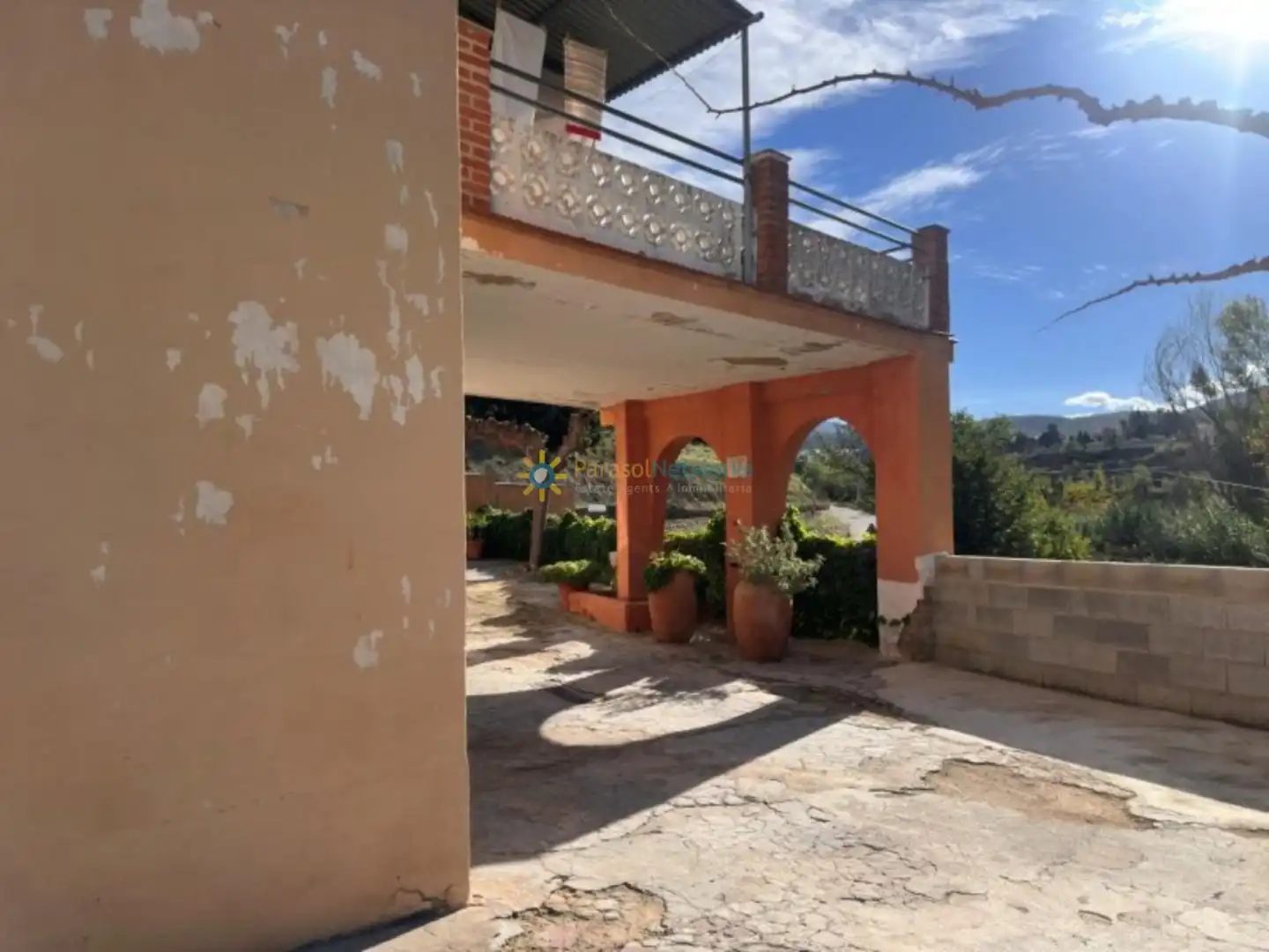Vista exterior de Casa o chalet en venta en Albaida con Jardín privado, Terraza y Balcón