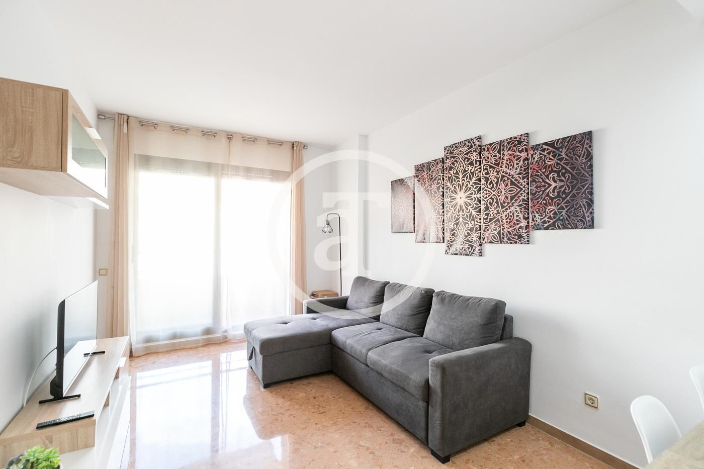 Sala d'estar de Pis de lloguer en  Barcelona Capital amb Aire condicionat, Calefacció i Moblat