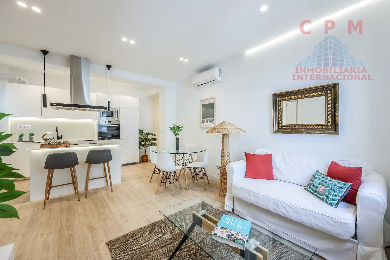 Wohnzimmer von Wohnung zur Miete in Madrid mit Klimaanlage, Heizung und Parkett