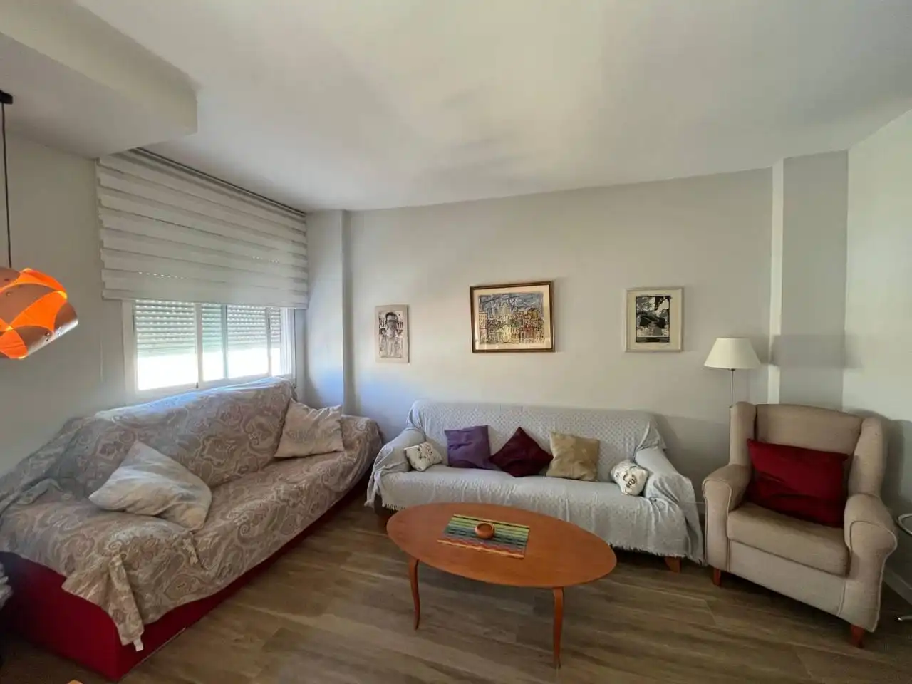 Wohnzimmer von Wohnung zur Miete in Badajoz mit Klimaanlage, Heizung und Terrasse