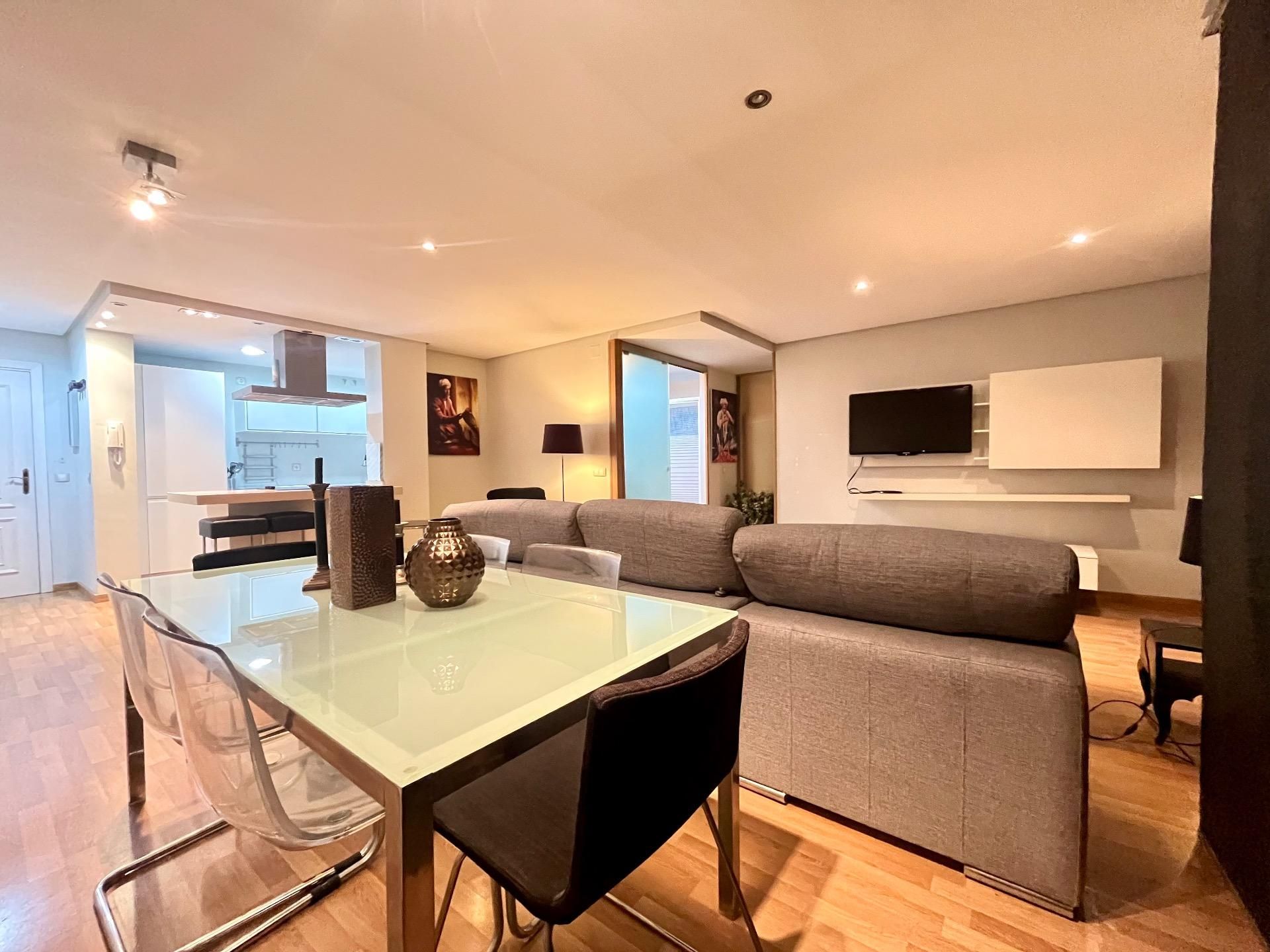 Living room of Flat for sale in Jerez de la Frontera  with Air Conditioner, Parquet flooring and Terrace