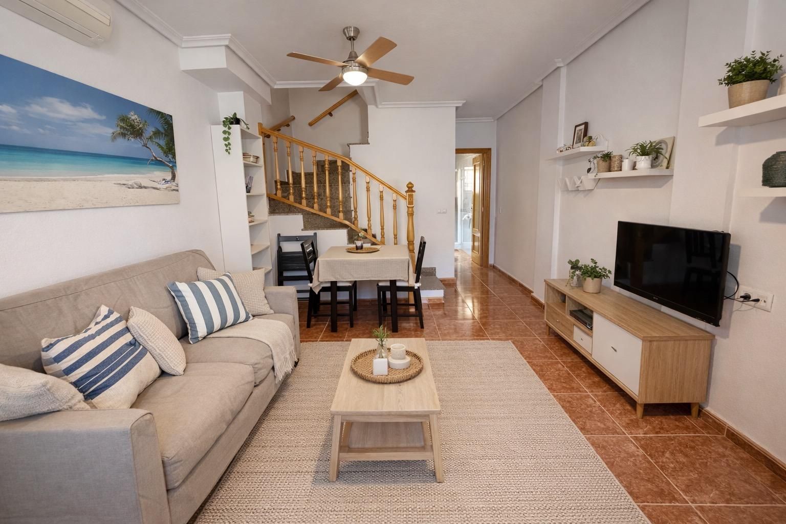 Sala de estar de Casa o chalet en venta en Cartagena con Aire acondicionado, Terraza y Amueblado