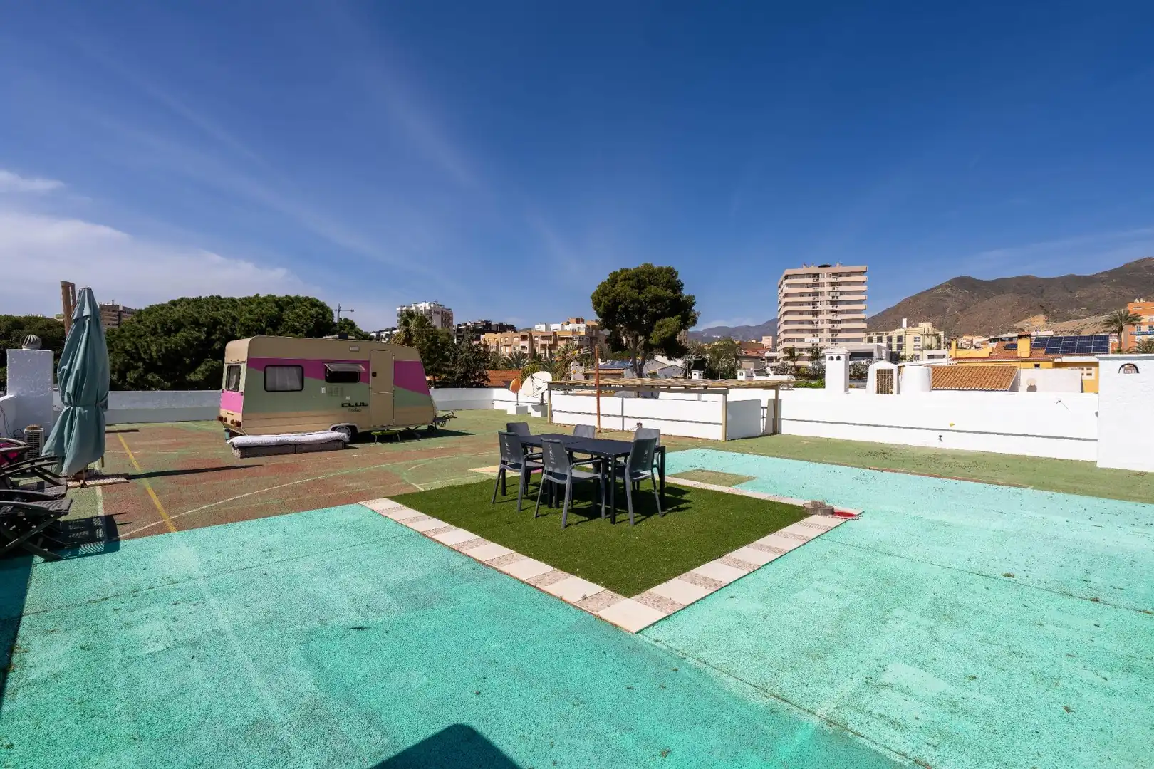 Terraza de Casa o chalet en venta en Roquetas de Mar con Aire acondicionado, Calefacción y Jardín privado