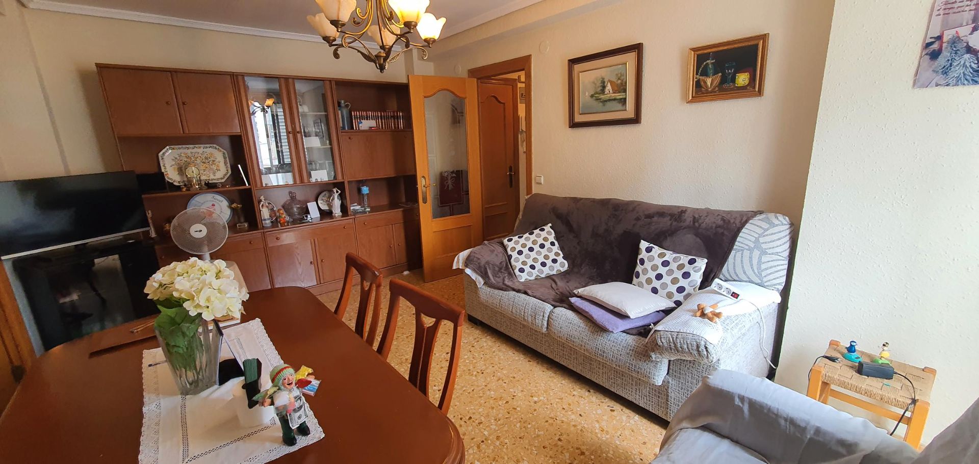 Living room of Flat for sale in  Valencia Capital  with Air Conditioner and Balcony