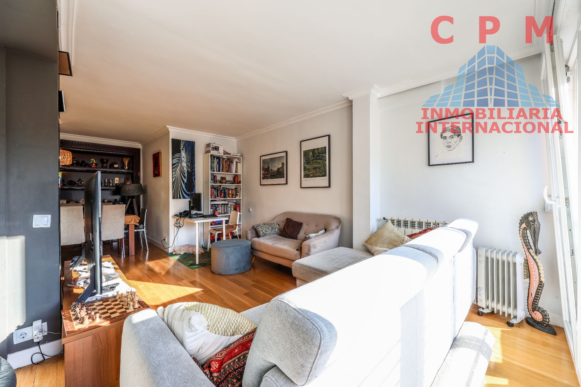 Sala de estar de Piso de alquiler en  Madrid Capital con Aire acondicionado, Calefacción y Parquet