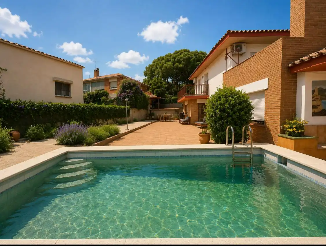 Piscina de Casa o chalet en venta en Badalona con Aire acondicionado, Jardín privado y Terraza