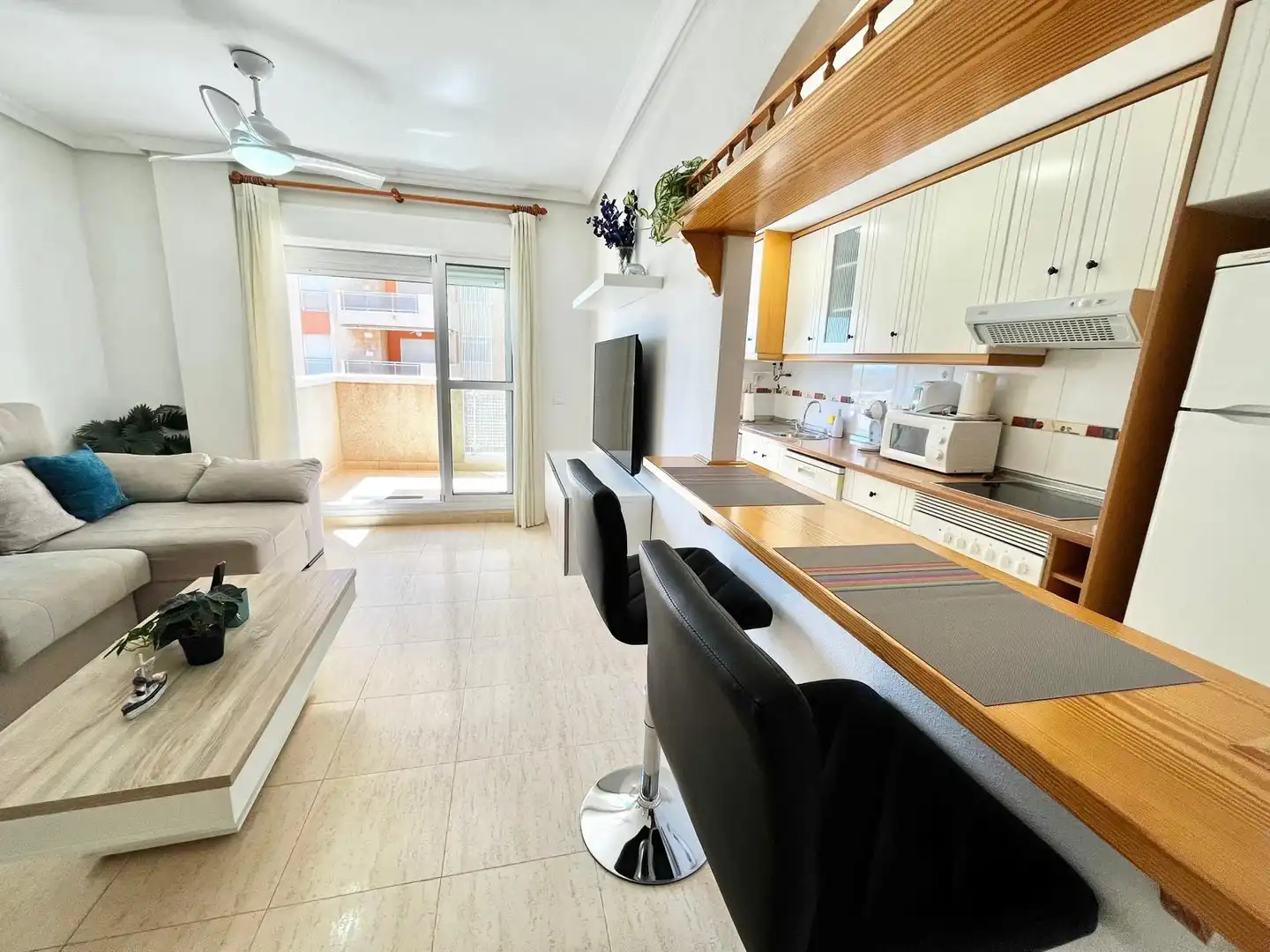 Living room of Apartments for rent in La Manga del Mar Menor  with Heating, Terrace and Furnished
