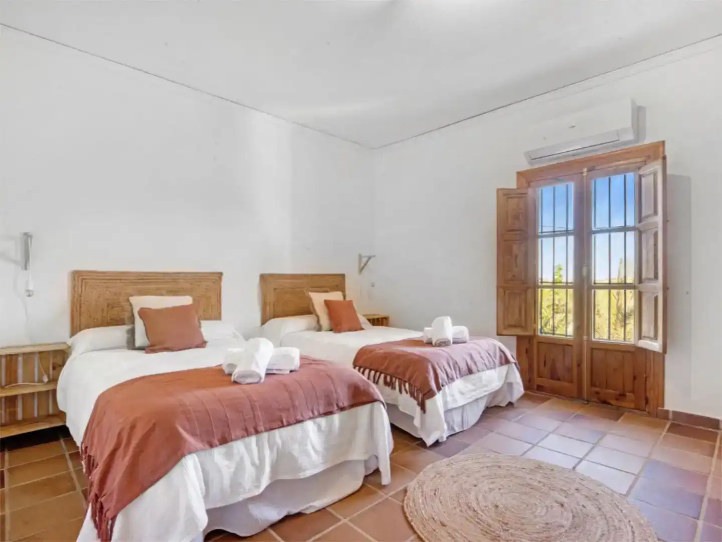Habitación de Finca rústica de alquiler en Algemesí con Aire acondicionado, Jardín privado y Piscina