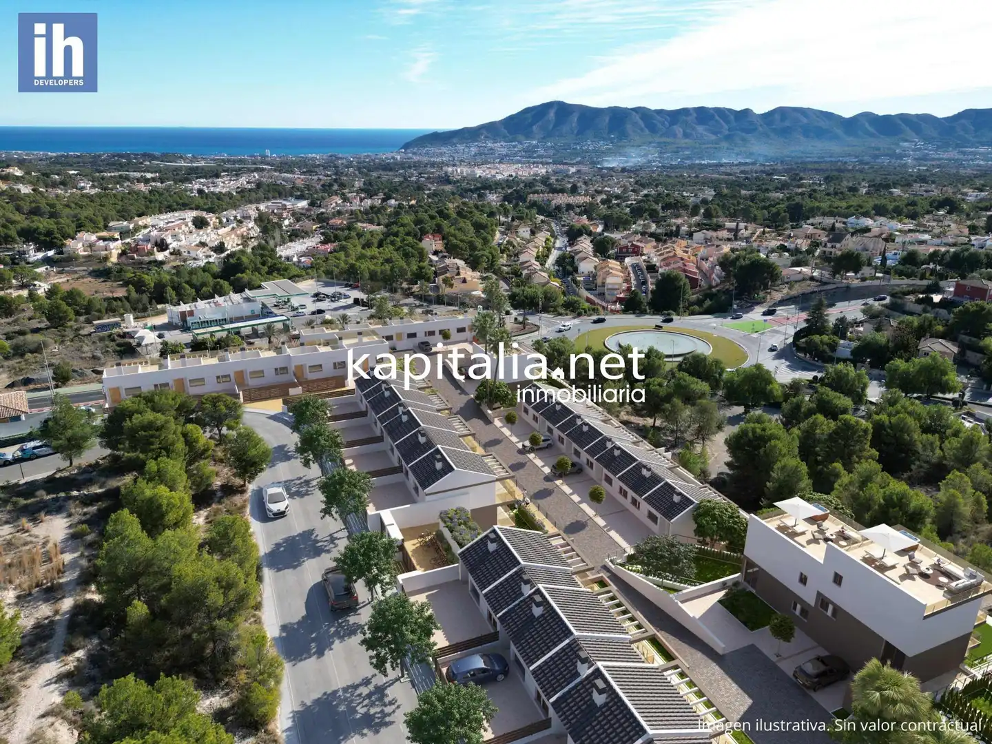 Vista exterior de Casa o chalet en venta en La Nucia con Aire acondicionado y Piscina comunitaria