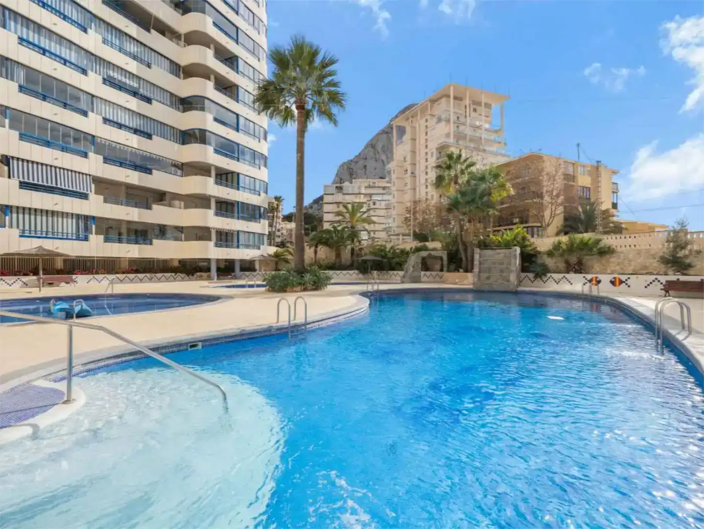 Schwimmbecken von Wohnung zur Miete in Calpe / Calp mit Klimaanlage, Schwimmbad und Möbliert
