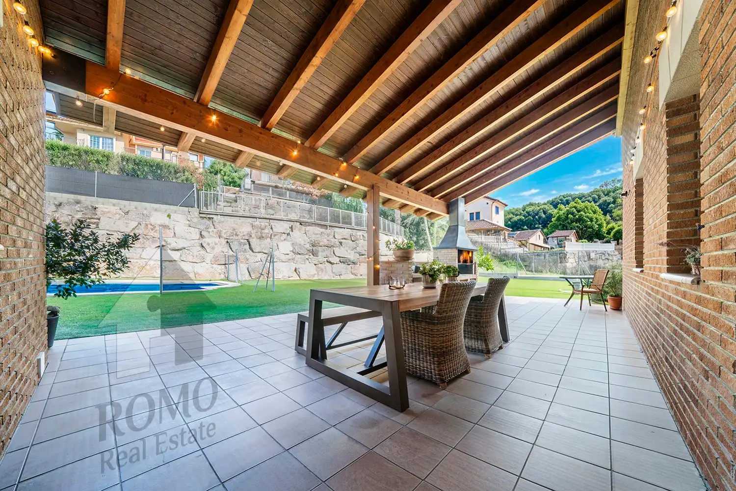 Terrassa de Casa o xalet en venda en Bigues i Riells del Fai amb Aire condicionat, Calefacció i Jardí privat
