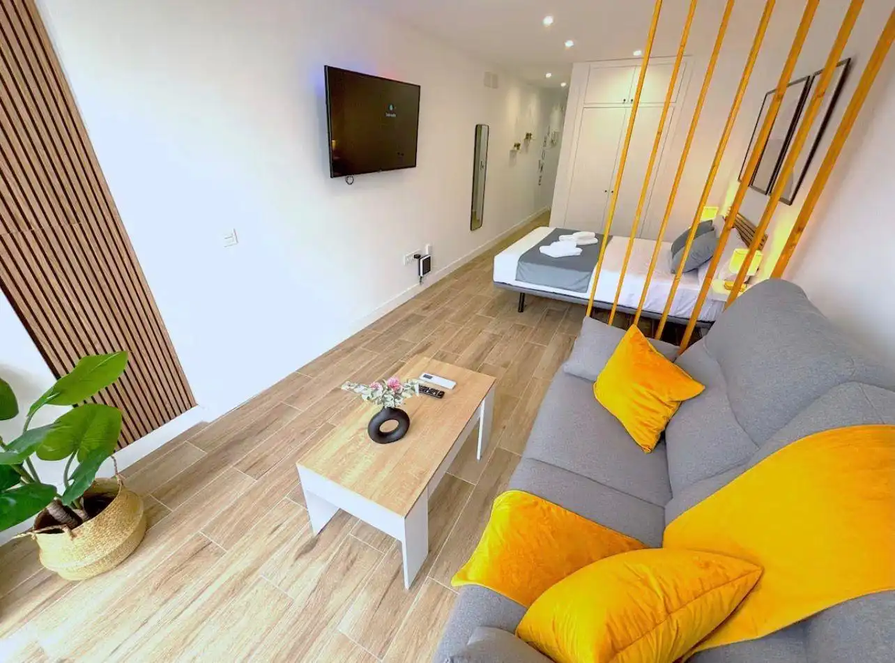Wohnzimmer von Wohnung zum Verkauf in Torremolinos mit Klimaanlage