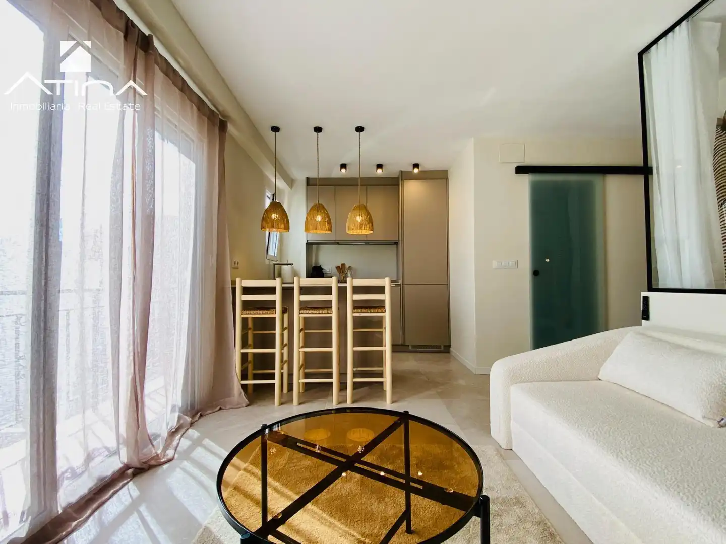 Sala de estar de Dúplex en venta en Jávea / Xàbia con Calefacción, Terraza y Amueblado