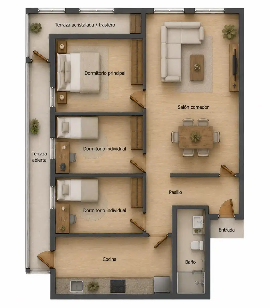Piso en venta en Getafe con Calefacción, Terraza y Trastero