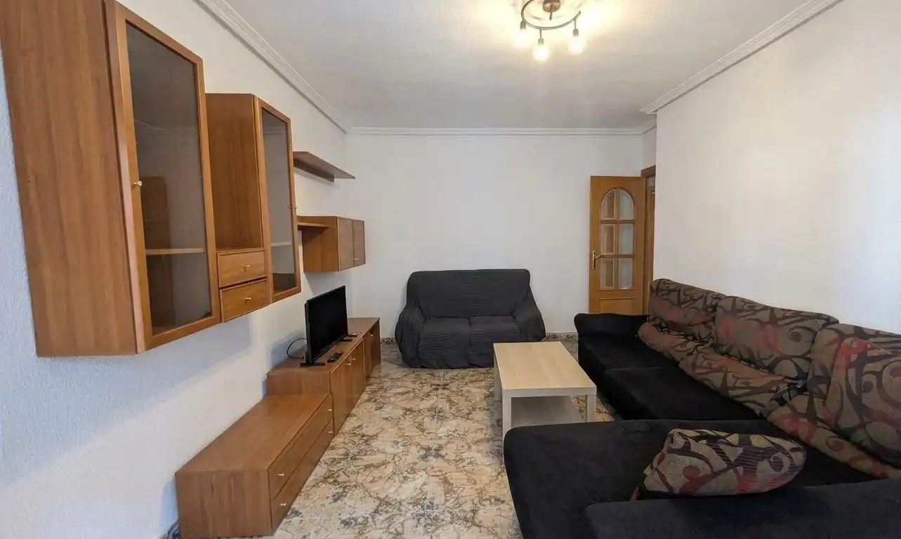 Sala d'estar de Pis en venda en Elche / Elx amb Aire condicionat, Moblat i Balcó