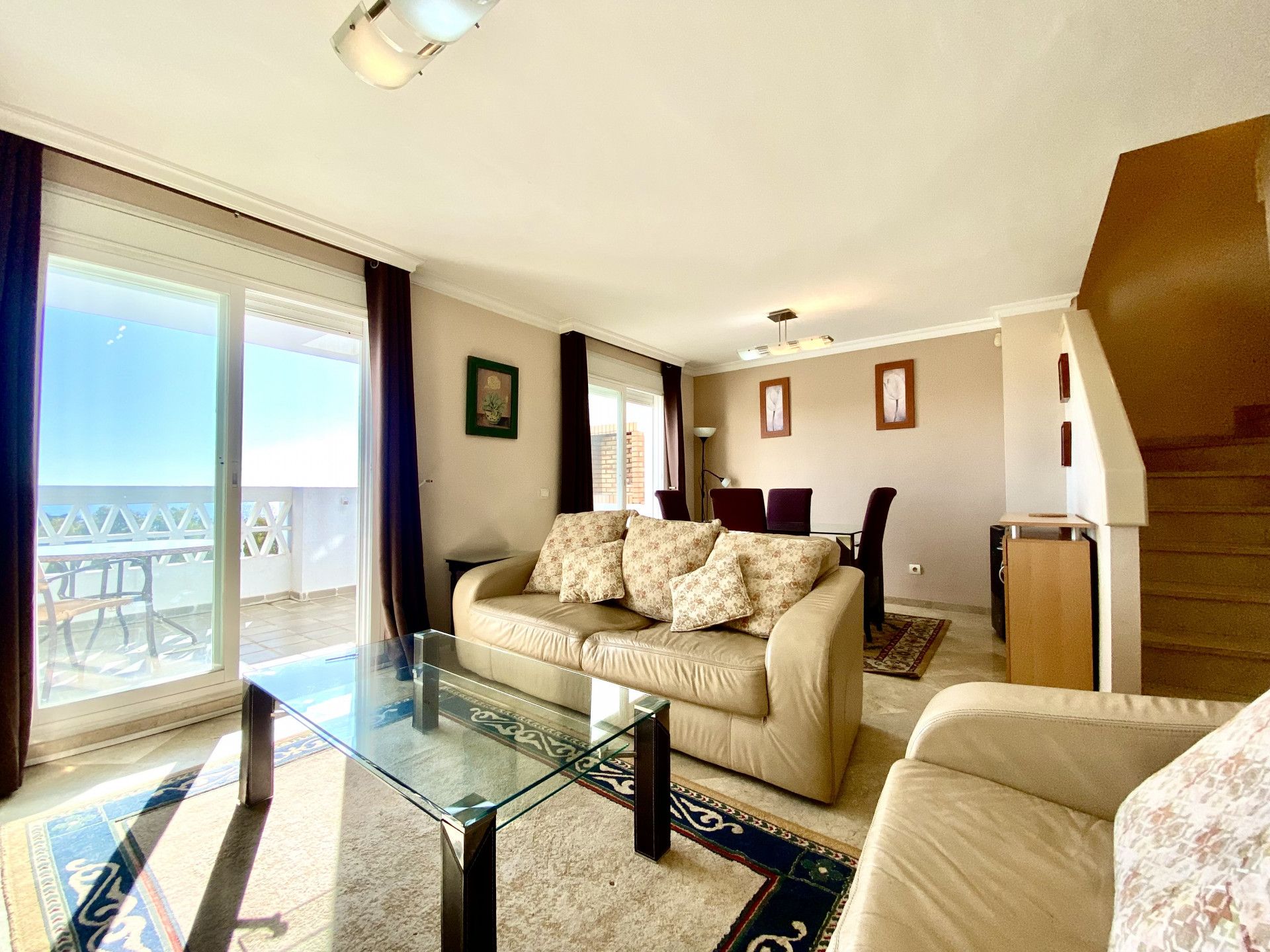 Living room of Attic for sale in Casares  with Terrace, Swimming Pool and Furnished