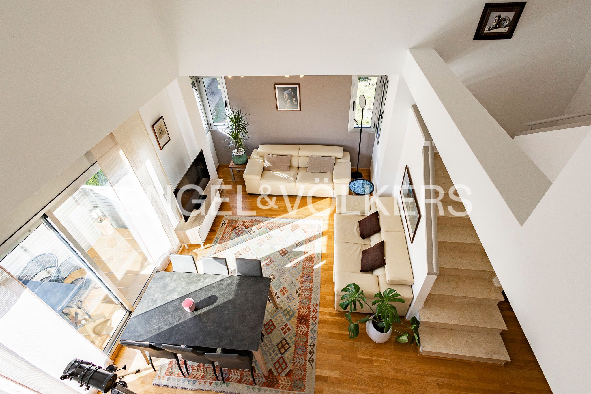 Living room of Attic to rent in Castelldefels  with Heating, Parquet flooring and Terrace