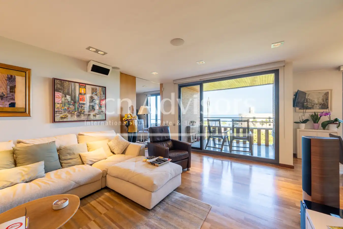 Sala de estar de Piso en venta en Barcelona con Aire acondicionado, Calefacción y Parquet