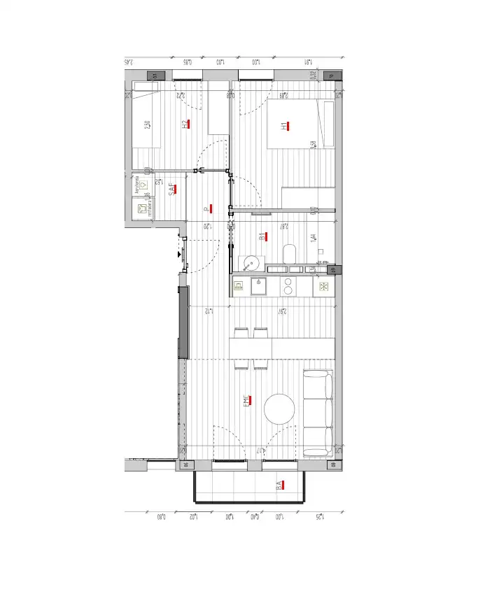 Flat for rent in Barcelona  with Air Conditioner, Heating and Parquet flooring