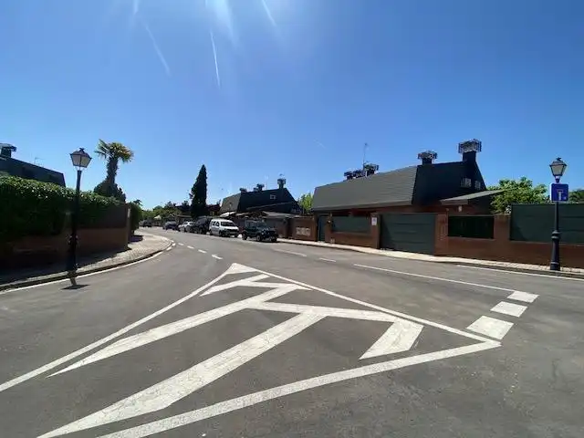 Vista exterior de Casa o chalet en venta en Villamantilla con Jardín privado y Piscina