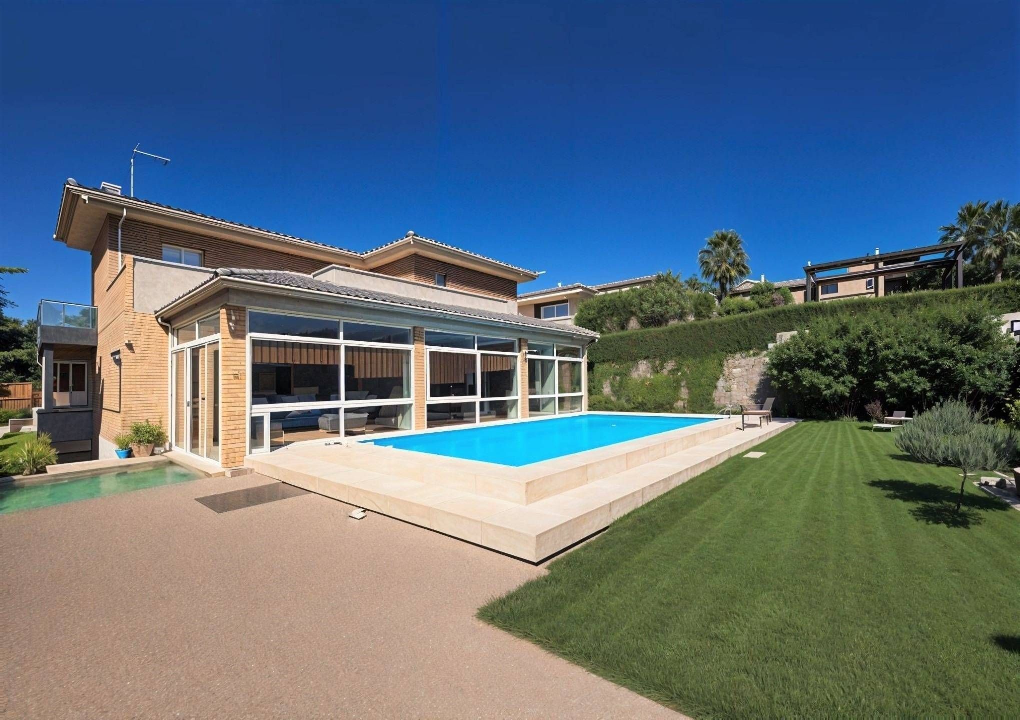 Piscina de Casa o xalet en venda en Castellvell del Camp amb Calefacció, Jardí privat i Terrassa