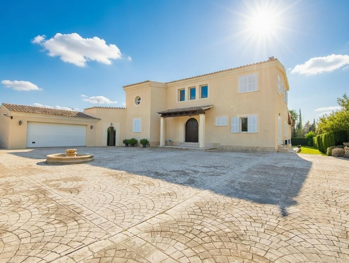 Vista exterior de Casa o chalet de alquiler en Binissalem con Aire acondicionado, Jardín privado y Terraza