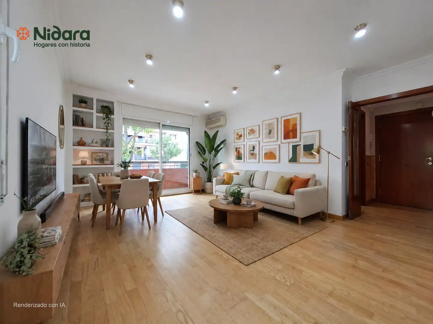 Living room of Flat for sale in Mollet del Vallès  with Air Conditioner, Heating and Parquet flooring