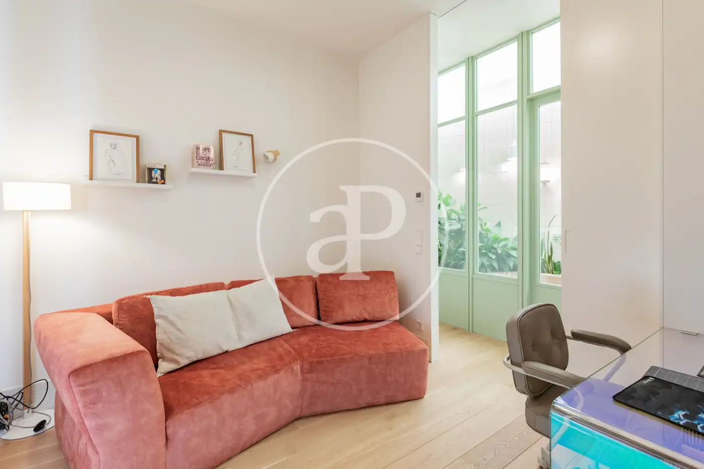 Wohnzimmer von Wohnung zur Miete in Madrid mit Klimaanlage, Heizung und Privatgarten