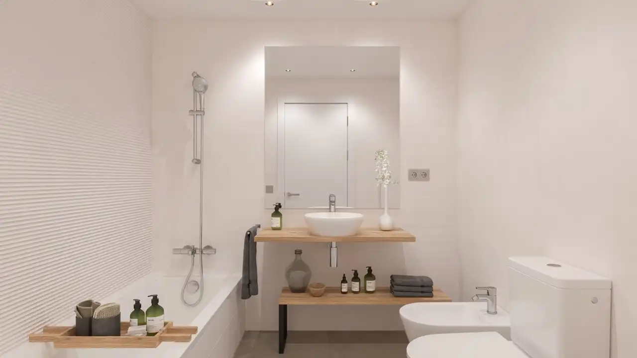 Baño de Planta baja en venta en Granollers con Aire acondicionado, Calefacción y Jardín privado