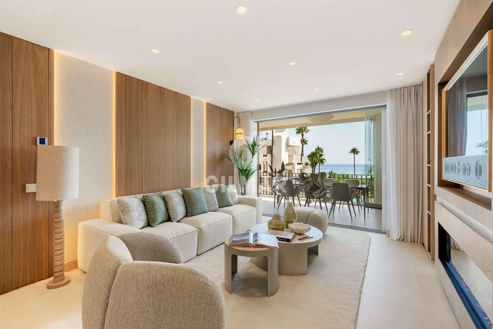 Wohnzimmer von Wohnung zum Verkauf in Estepona mit Schwimmbad und Balkon