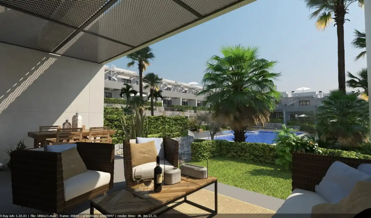 Terraza de Piso en venta en Elche / Elx con Aire acondicionado, Jardín privado y Parquet
