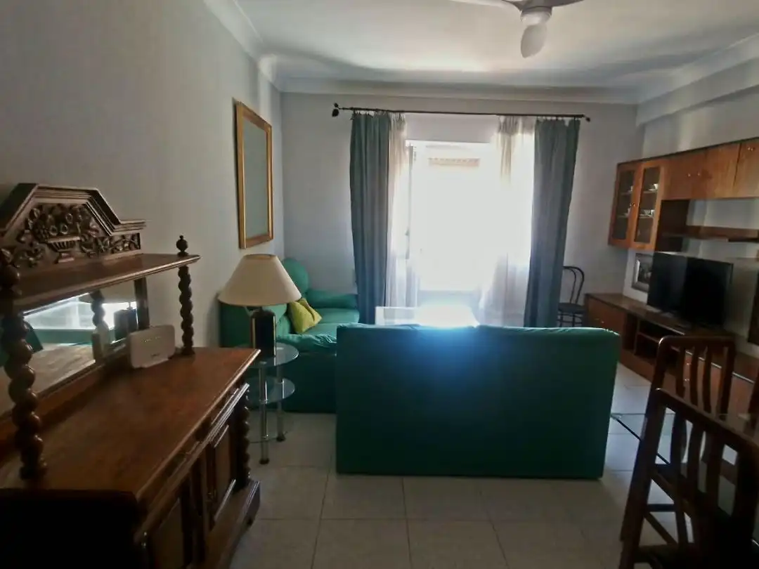 Sala d'estar de Pis de lloguer en  Madrid Capital amb Terrassa i Balcó