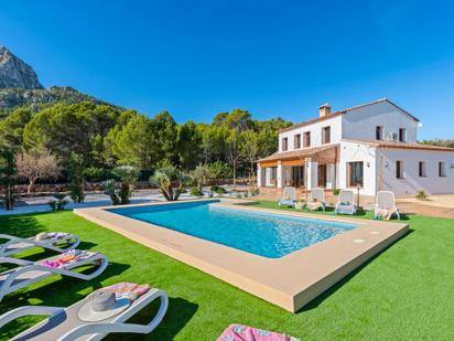 Jardí de Finca rústica en venda en Benissa amb Aire condicionat, Terrassa i Piscina