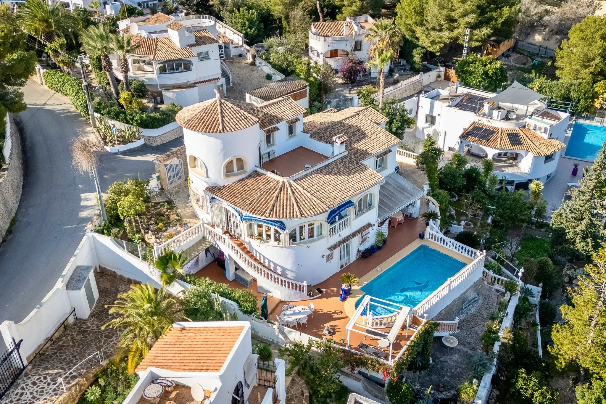 Vista exterior de Casa o xalet en venda en Benissa amb Aire condicionat, Jardí privat i Traster