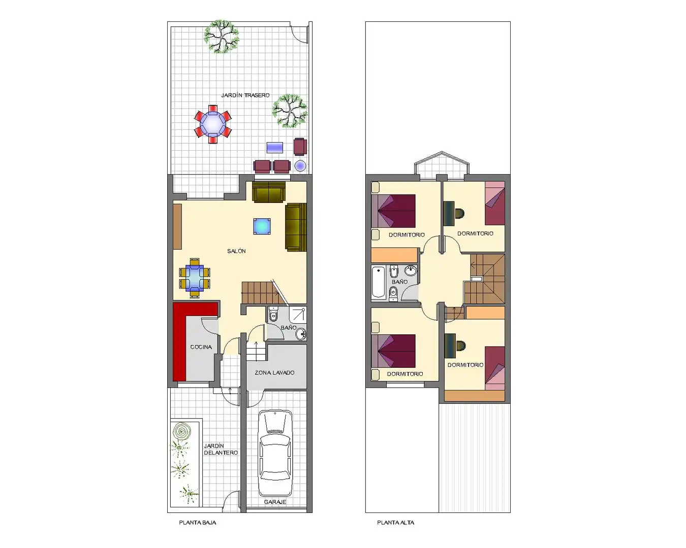 Einfamilien-Reihenhaus zum Verkauf in Rivas-Vaciamadrid mit Klimaanlage, Heizung und Privatgarten