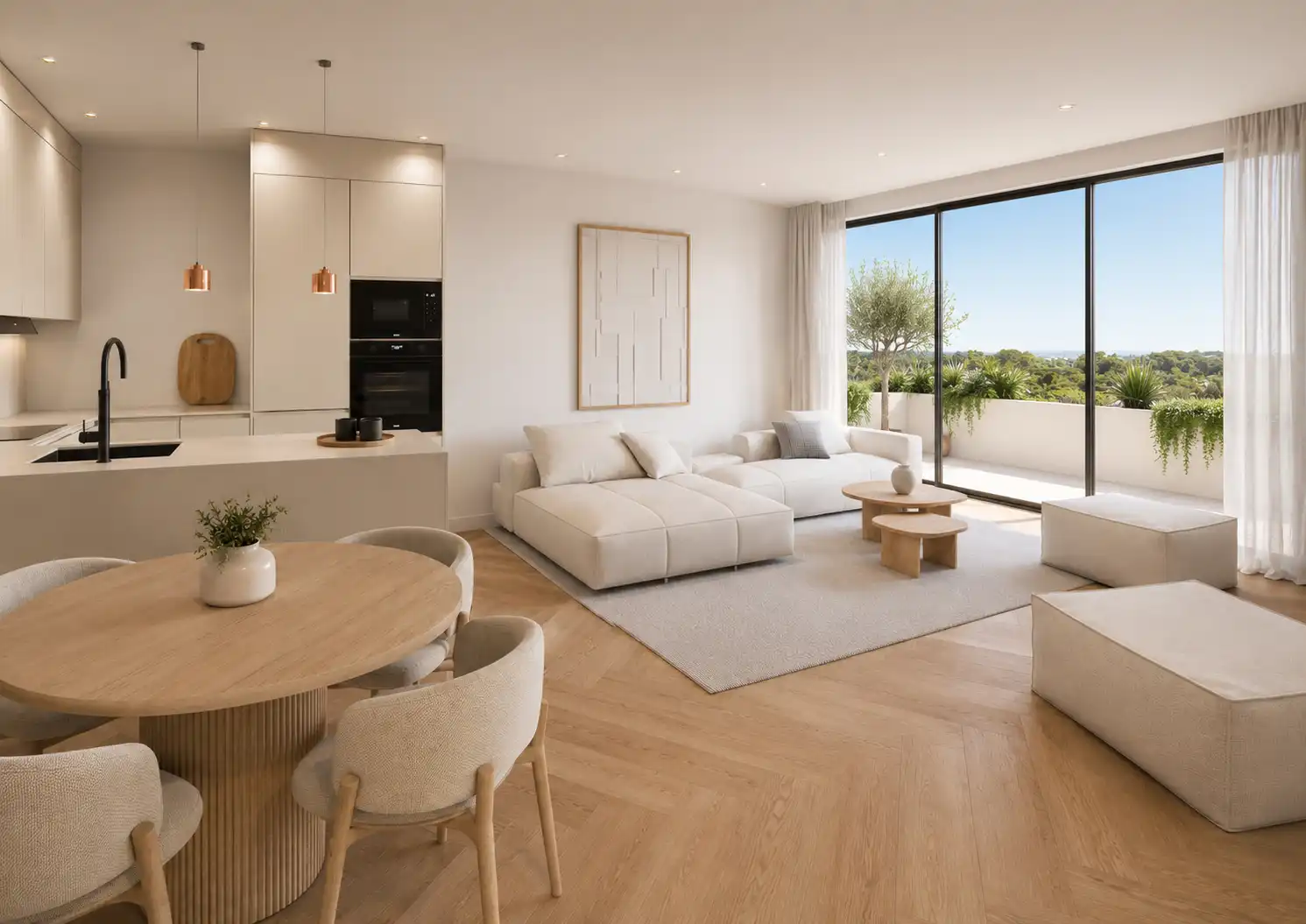 Sala de estar de Piso en venta en Cabrils con Aire acondicionado, Calefacción y Parquet