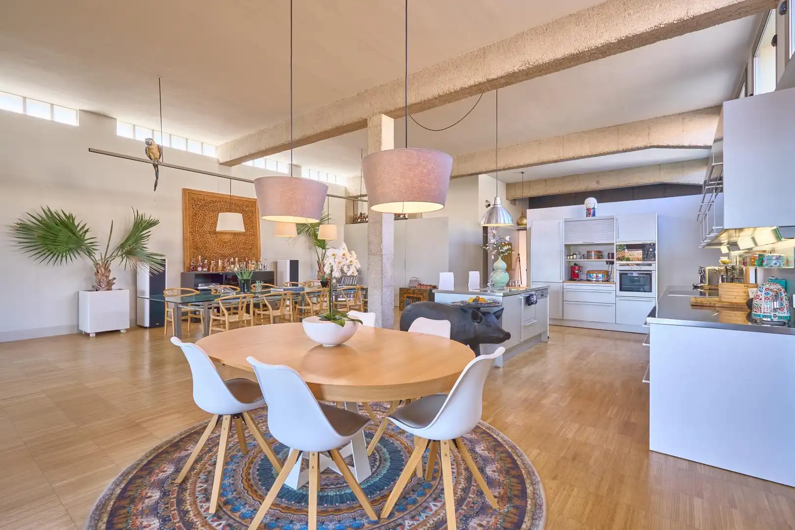 Dining room of Houses for sale in  Palma de Mallorca  with Air Conditioner, Heating and Parquet flooring