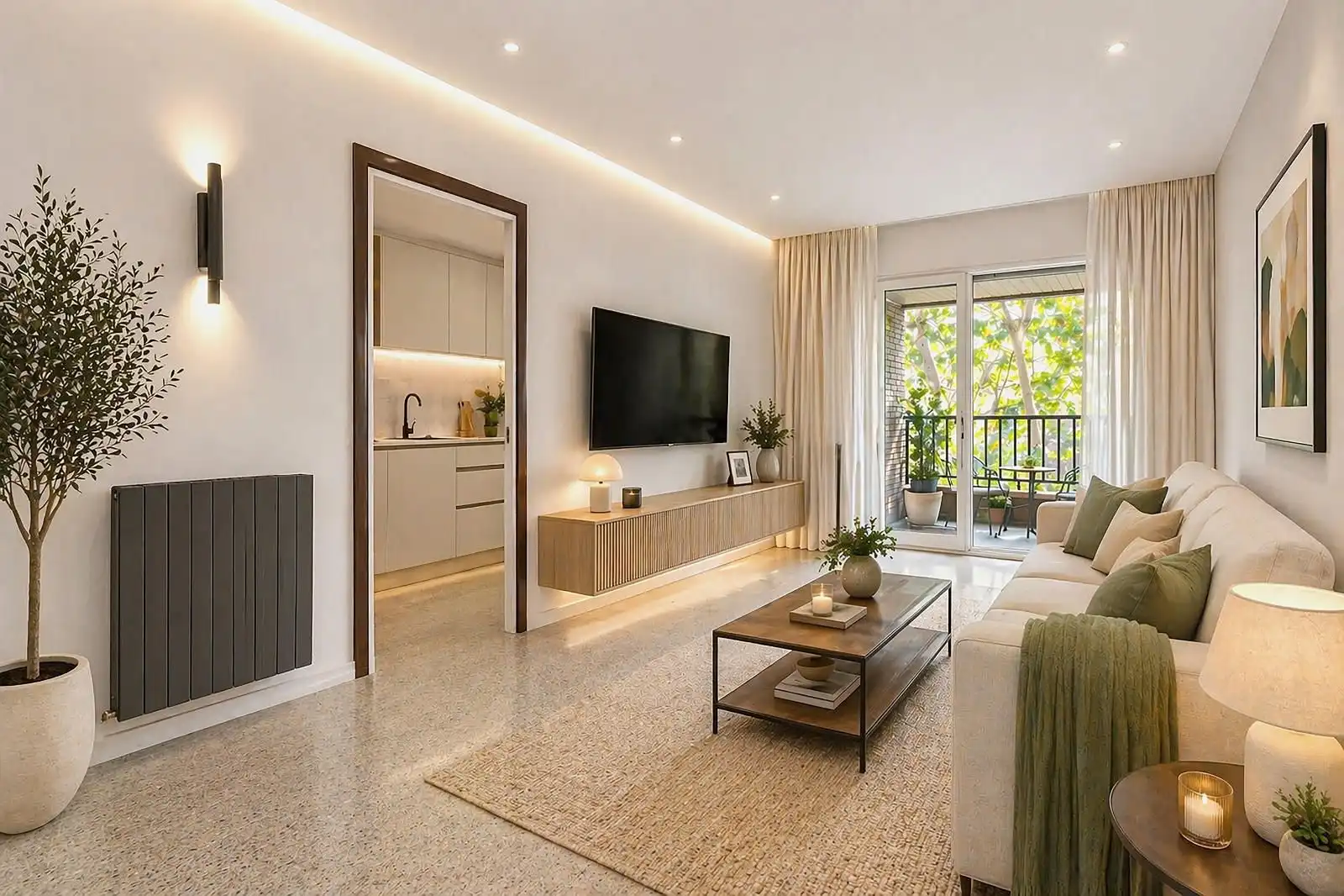 Living room of Flat for sale in Sabadell  with Heating, Terrace and Balcony