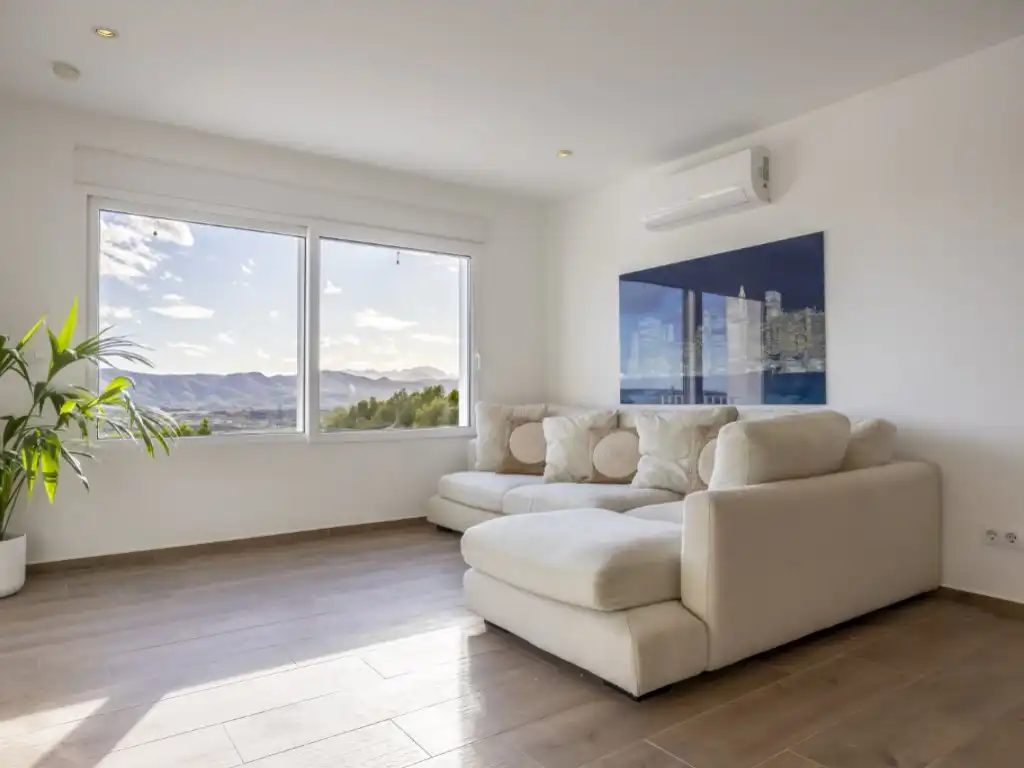 Living room of Houses for sale in Jávea / Xàbia  with Air Conditioner, Terrace and Swimming Pool
