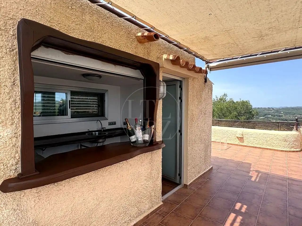 Terrassa de Casa o xalet de lloguer en Santa Eulària des Riu amb Aire condicionat, Jardí privat i Terrassa