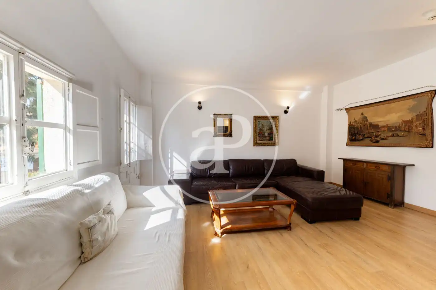 Wohnzimmer von Wohnung zur Miete in  Palma de Mallorca mit Klimaanlage, Heizung und Terrasse