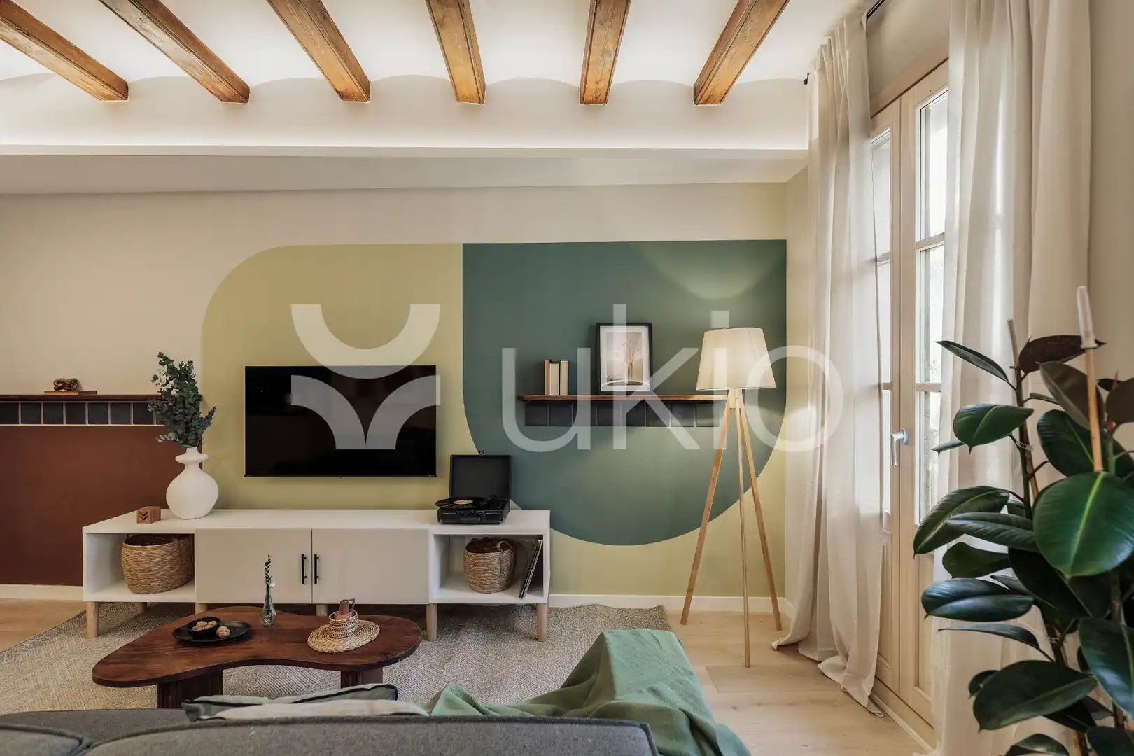 Sala d'estar de Apartament de lloguer en Barcelona amb Aire condicionat, Calefacció i Moblat