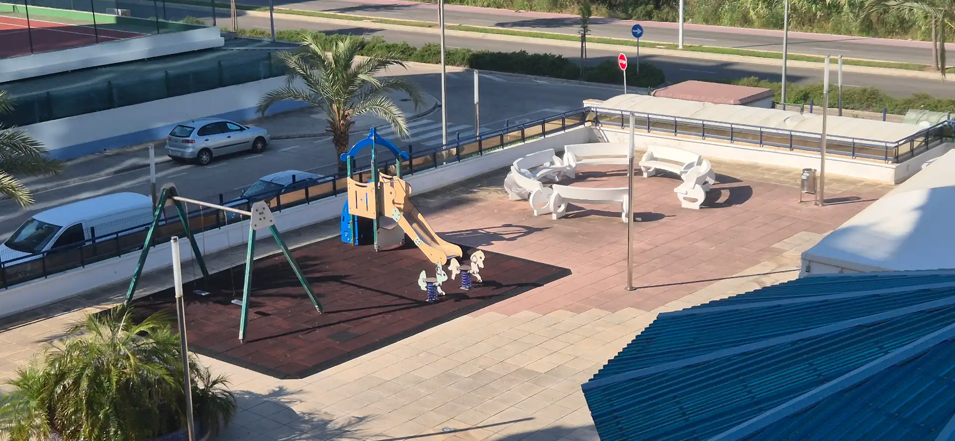 Terrassa de Apartament de lloguer en Gandia amb Aire condicionat, Calefacció i Jardí privat