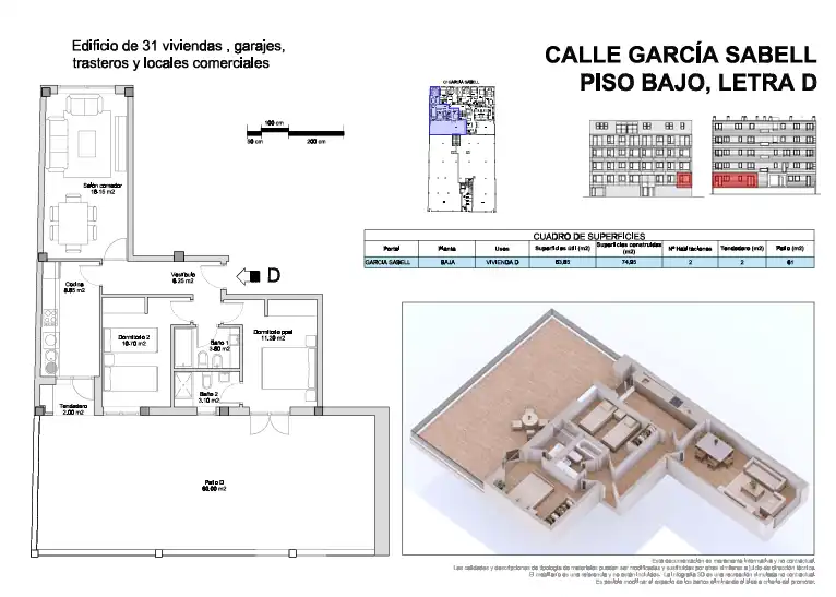 Piso en venta en Rúa Reis Magos, 23, A Gándara